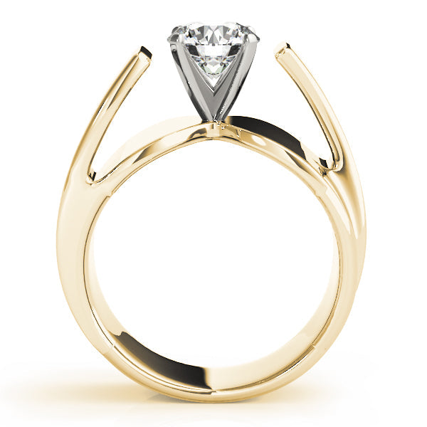 Eternal Solitaires Any Shape Round Diamond Engagement Ring in 10K/14K gold and platinum with certified lab-grown or natural diamonds