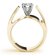 Eternal Solitaires Any Shape Round Diamond Engagement Ring in 10K/14K gold and platinum with certified lab-grown or natural diamonds