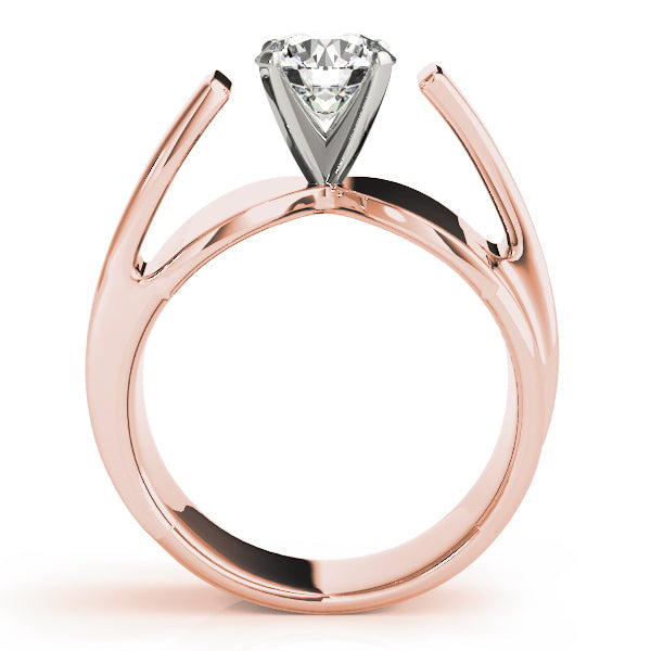 Eternal Solitaires Any Shape Round Diamond Engagement Ring in 10K/14K gold and platinum with certified lab-grown or natural diamonds