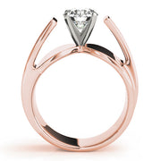 Eternal Solitaires Any Shape Round Diamond Engagement Ring in 10K/14K gold and platinum with certified lab-grown or natural diamonds