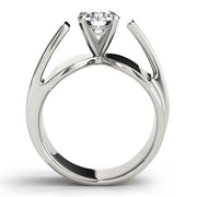 Eternal Solitaires Any Shape Round Diamond Engagement Ring in 10K/14K gold and platinum with certified lab-grown or natural diamonds