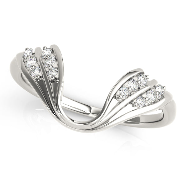 Wraps & Inserts Half Eternity Ring in Gold & Platinum