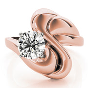 Majestic Solitaires Any Shape Round Diamond Engagement Ring in 10K/14K gold and platinum with certified lab-grown or natural diamonds
