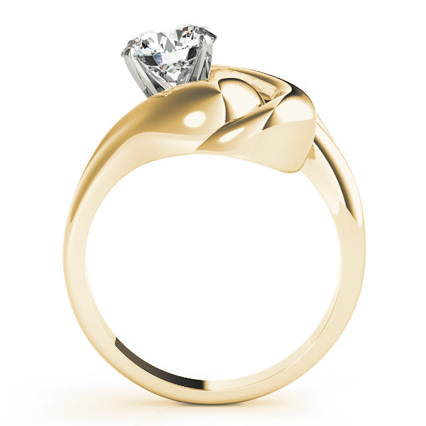 Majestic Solitaires Any Shape Round Diamond Engagement Ring in 10K/14K gold and platinum with certified lab-grown or natural diamonds