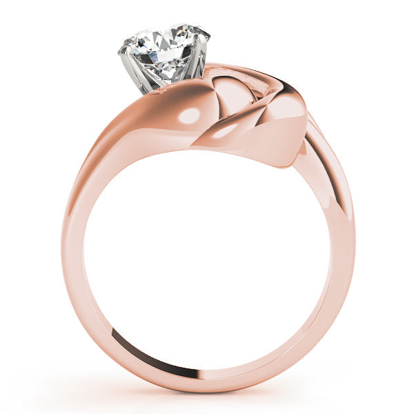 Majestic Solitaires Any Shape Round Diamond Engagement Ring in 10K/14K gold and platinum with certified lab-grown or natural diamonds