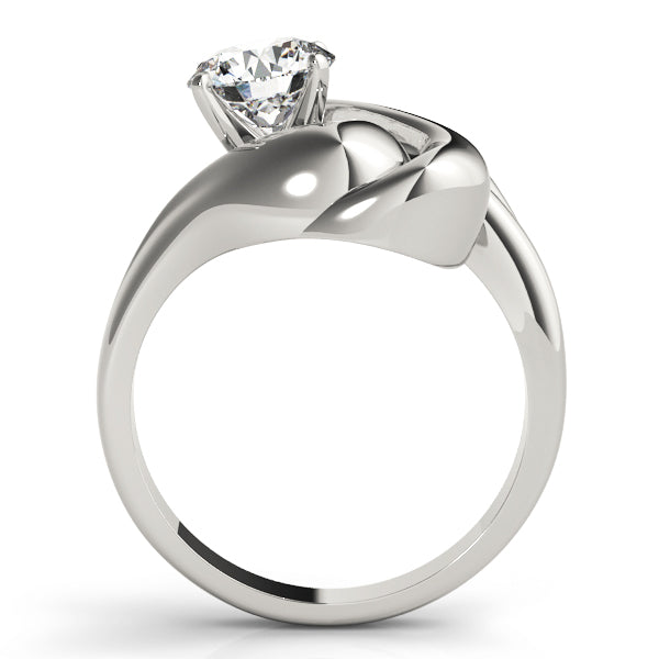 Majestic Solitaires Any Shape Round Diamond Engagement Ring in 10K/14K gold and platinum with certified lab-grown or natural diamonds