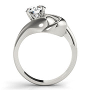 Majestic Solitaires Any Shape Round Diamond Engagement Ring in 10K/14K gold and platinum with certified lab-grown or natural diamonds