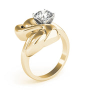 Majestic Solitaires Any Shape Round Diamond Engagement Ring in 10K/14K gold and platinum with certified lab-grown or natural diamonds