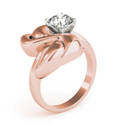 Majestic Solitaires Any Shape Round Diamond Engagement Ring in 10K/14K gold and platinum with certified lab-grown or natural diamonds