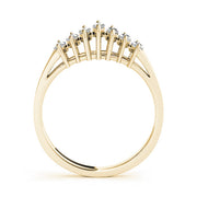 Fancy Marquise Half Eternity Ring in Gold & Platinum