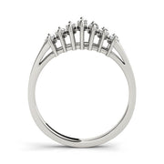 Fancy Marquise Half Eternity Ring in Gold & Platinum