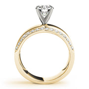 Romantic Remounts Round Diamond Engagement Ring in 10K/14K gold and platinum with certified lab-grown or natural diamonds