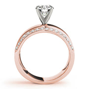 Romantic Remounts Round Diamond Engagement Ring in 10K/14K gold and platinum with certified lab-grown or natural diamonds
