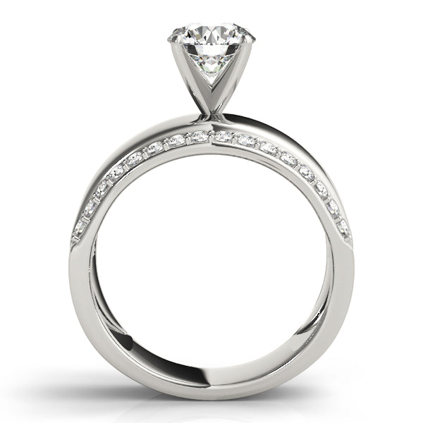 Romantic Remounts Round Diamond Engagement Ring in 10K/14K gold and platinum with certified lab-grown or natural diamonds