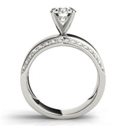 Romantic Remounts Round Diamond Engagement Ring in 10K/14K gold and platinum with certified lab-grown or natural diamonds