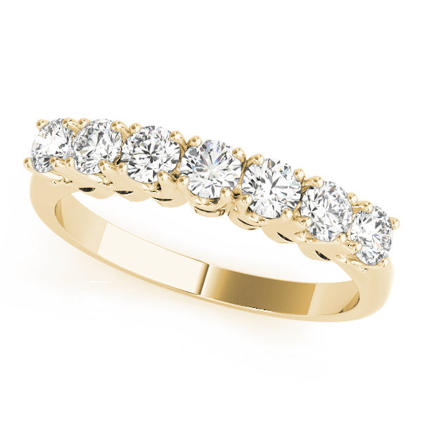 Prong Set Half Eternity Ring in 10K/14K gold and platinum with certified lab-grown or natural diamonds