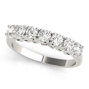 Prong Set Half Eternity Ring in Gold & Platinum