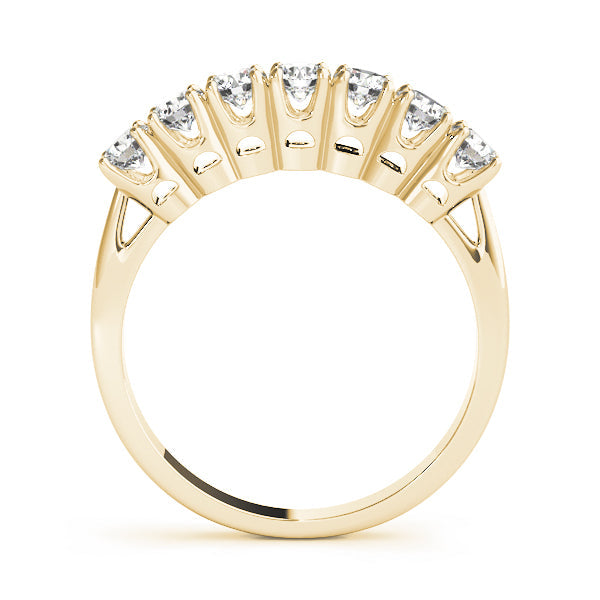 Prong Set Half Eternity Ring in Gold & Platinum
