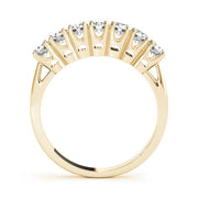 Prong Set Half Eternity Ring in Gold & Platinum