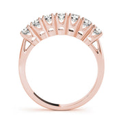 Prong Set Half Eternity Ring in Gold & Platinum