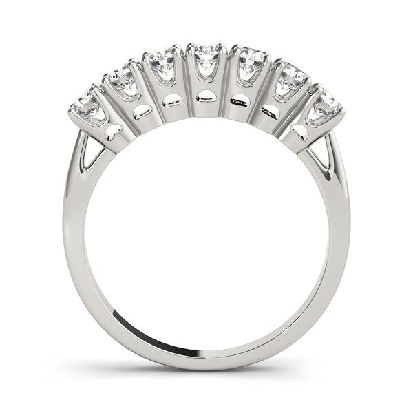 Prong Set Half Eternity Ring in Gold & Platinum