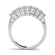 Prong Set Half Eternity Ring in Gold & Platinum