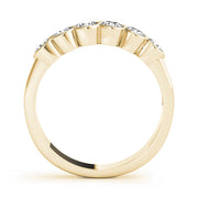 Bezel Set Half Eternity Ring in Gold & Platinum