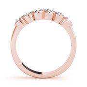 Bezel Set Half Eternity Ring in Gold & Platinum