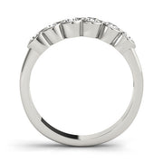Bezel Set Half Eternity Ring in Gold & Platinum