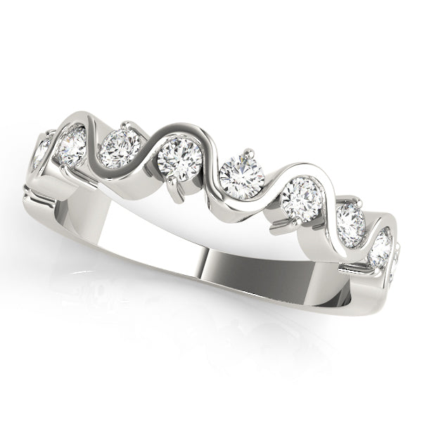 S- Half Eternity Ring in 10K/14K gold and platinum with certified lab-grown or natural diamonds