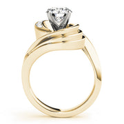 Lustrous Remounts Round Diamond Engagement Ring in 10K/14K gold and platinum with certified lab-grown or natural diamonds