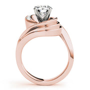 Lustrous Remounts Round Diamond Engagement Ring in 10K/14K gold and platinum with certified lab-grown or natural diamonds