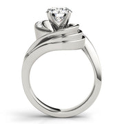 Lustrous Remounts Round Diamond Engagement Ring in 10K/14K gold and platinum with certified lab-grown or natural diamonds
