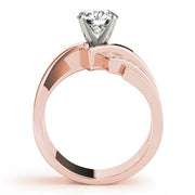 Opulent Remounts Round Diamond Engagement Ring in 10K/14K gold and platinum with certified lab-grown or natural diamonds
