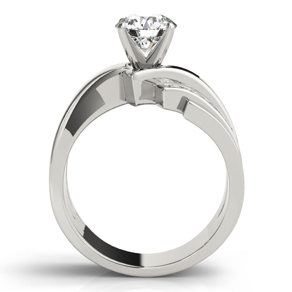 Opulent Remounts Round Diamond Engagement Ring in 10K/14K gold and platinum with certified lab-grown or natural diamonds