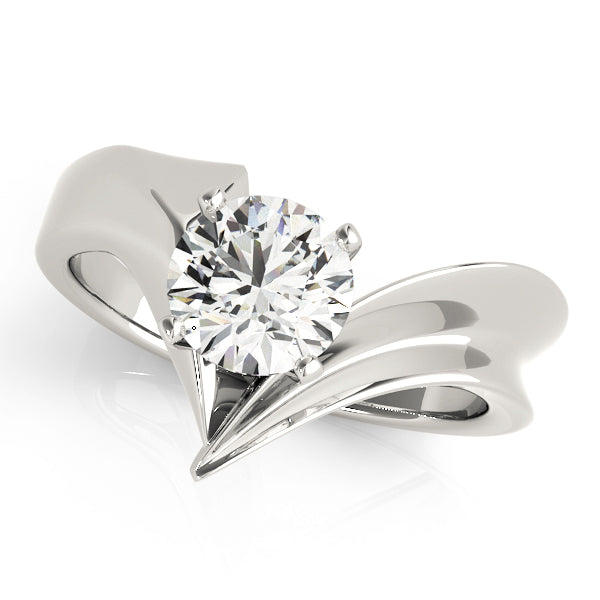 Celestial Solitaires Any Shape Round Diamond Engagement Ring in 10K/14K gold and platinum with certified lab-grown or natural diamonds