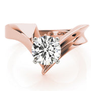 Celestial Solitaires Any Shape Round Diamond Engagement Ring in 10K/14K gold and platinum with certified lab-grown or natural diamonds
