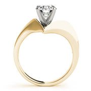 Celestial Solitaires Any Shape Round Diamond Engagement Ring in 10K/14K gold and platinum with certified lab-grown or natural diamonds