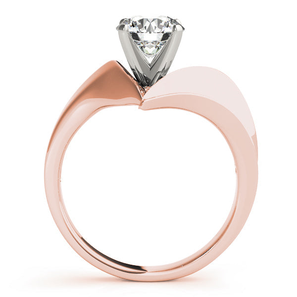 Celestial Solitaires Any Shape Round Diamond Engagement Ring in 10K/14K gold and platinum with certified lab-grown or natural diamonds