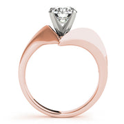 Celestial Solitaires Any Shape Round Diamond Engagement Ring in 10K/14K gold and platinum with certified lab-grown or natural diamonds