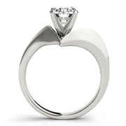 Celestial Solitaires Any Shape Round Diamond Engagement Ring in 10K/14K gold and platinum with certified lab-grown or natural diamonds