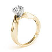 Celestial Solitaires Any Shape Round Diamond Engagement Ring in 10K/14K gold and platinum with certified lab-grown or natural diamonds