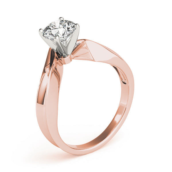 Celestial Solitaires Any Shape Round Diamond Engagement Ring in 10K/14K gold and platinum with certified lab-grown or natural diamonds