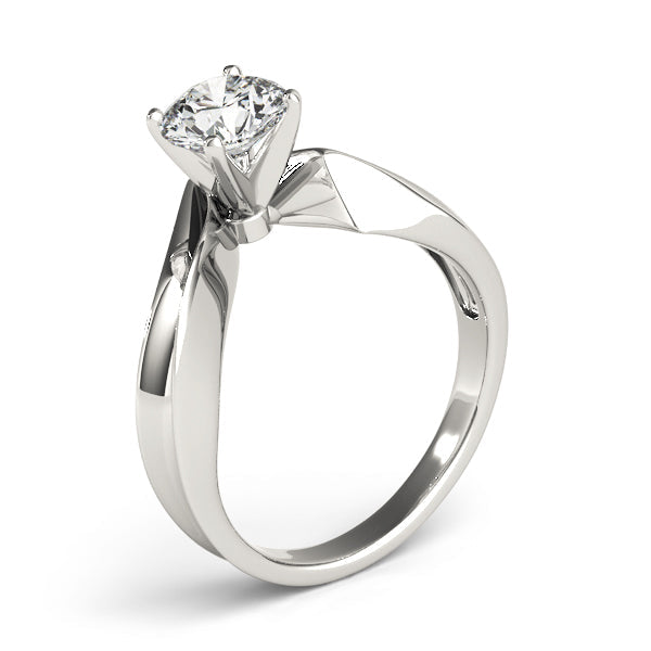 Celestial Solitaires Any Shape Round Diamond Engagement Ring in 10K/14K gold and platinum with certified lab-grown or natural diamonds