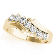 Prong Set Half Eternity Ring in 10K/14K gold and platinum with certified lab-grown or natural diamonds