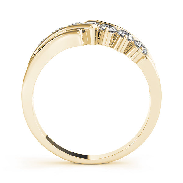 Prong Set Half Eternity Ring in Gold & Platinum