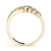 Prong Set Half Eternity Ring in Gold & Platinum