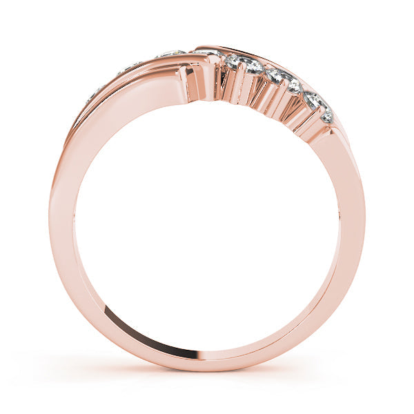 Prong Set Half Eternity Ring in Gold & Platinum