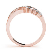 Prong Set Half Eternity Ring in Gold & Platinum