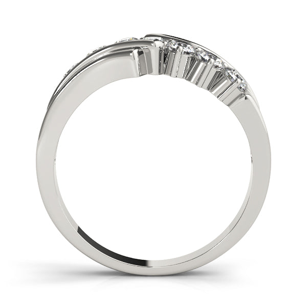 Prong Set Half Eternity Ring in Gold & Platinum